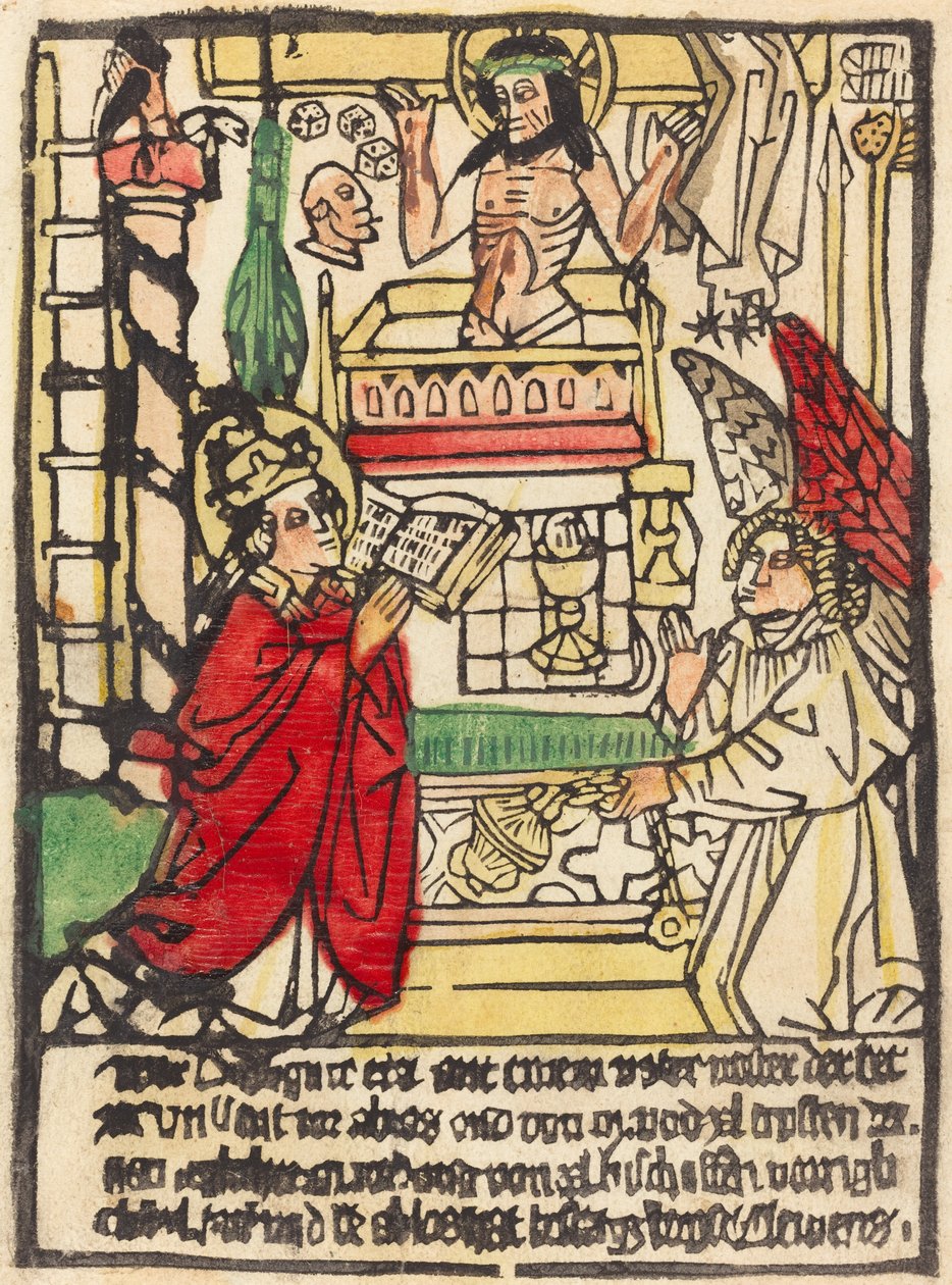 De Mis van Sint Gregorius, c. 1470 door Unbekannt