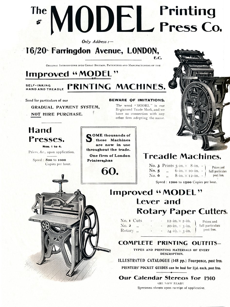 The Model Printing Press Co., 1910 door Unbekannt