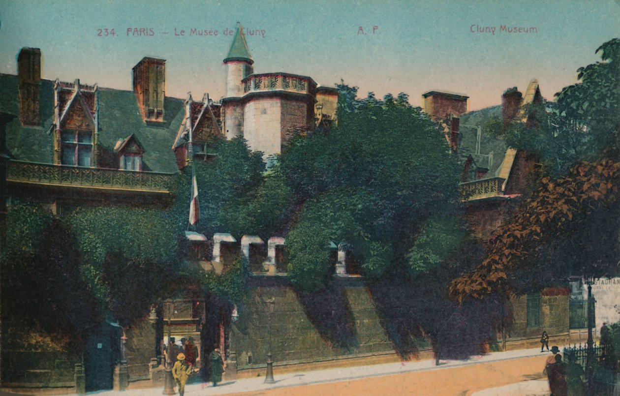 Het Musée de Cluny Cluny Museum, Parijs, ca. 1920 door Unbekannt