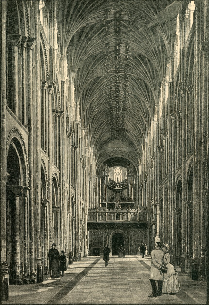 Het Schip, Norwich Cathedral, 1898 door Unbekannt