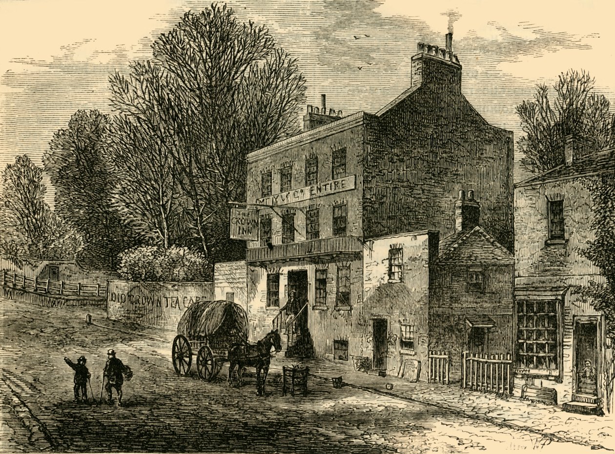 De Oude Kroon Inn, Highgate, 1830, c1876 door Unbekannt