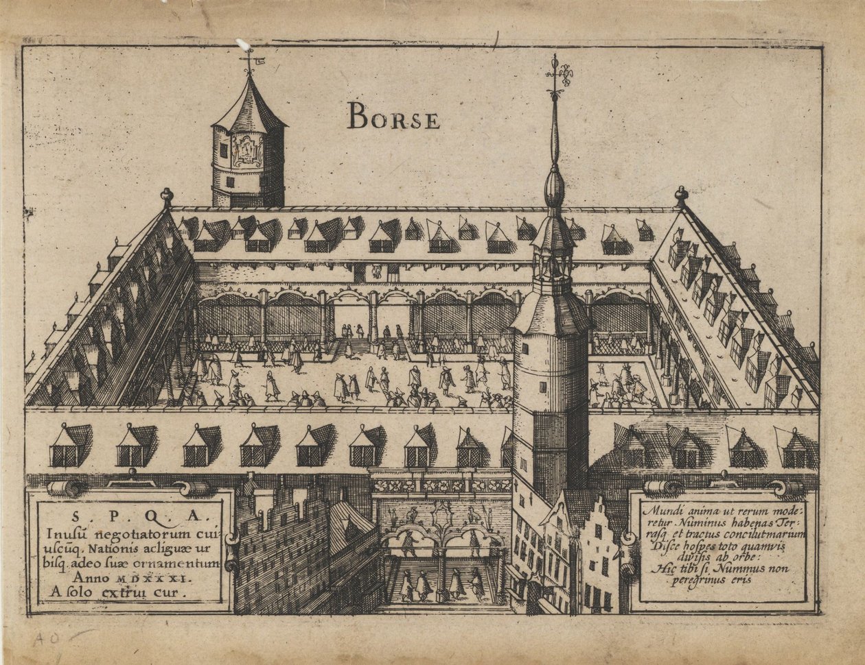 De Oude Beurs in Antwerpen door Unbekannt