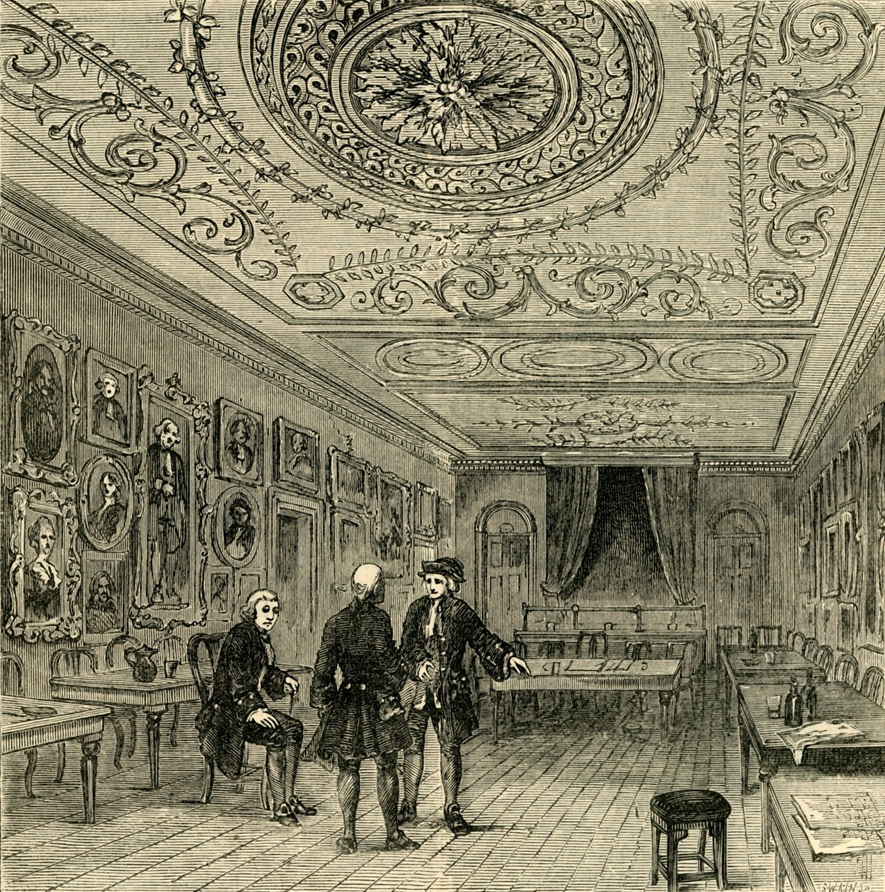 De oude kamer bij Evans, 1881 door Unbekannt