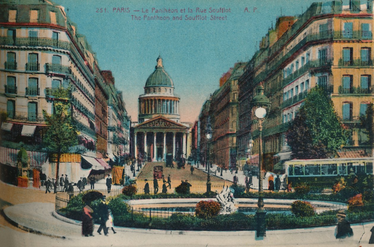 Het Panthéon en de Rue Soufflot, Parijs door Unbekannt