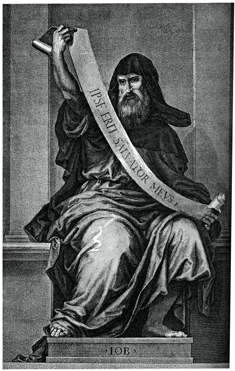 De Patriarch Job, 15e eeuw, 1870 door Unbekannt