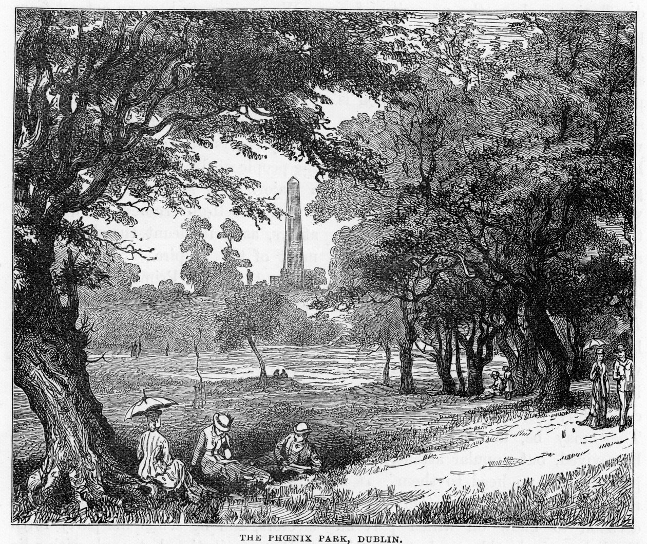 Het Phoenix Park, Dublin, 19e eeuw door Unbekannt