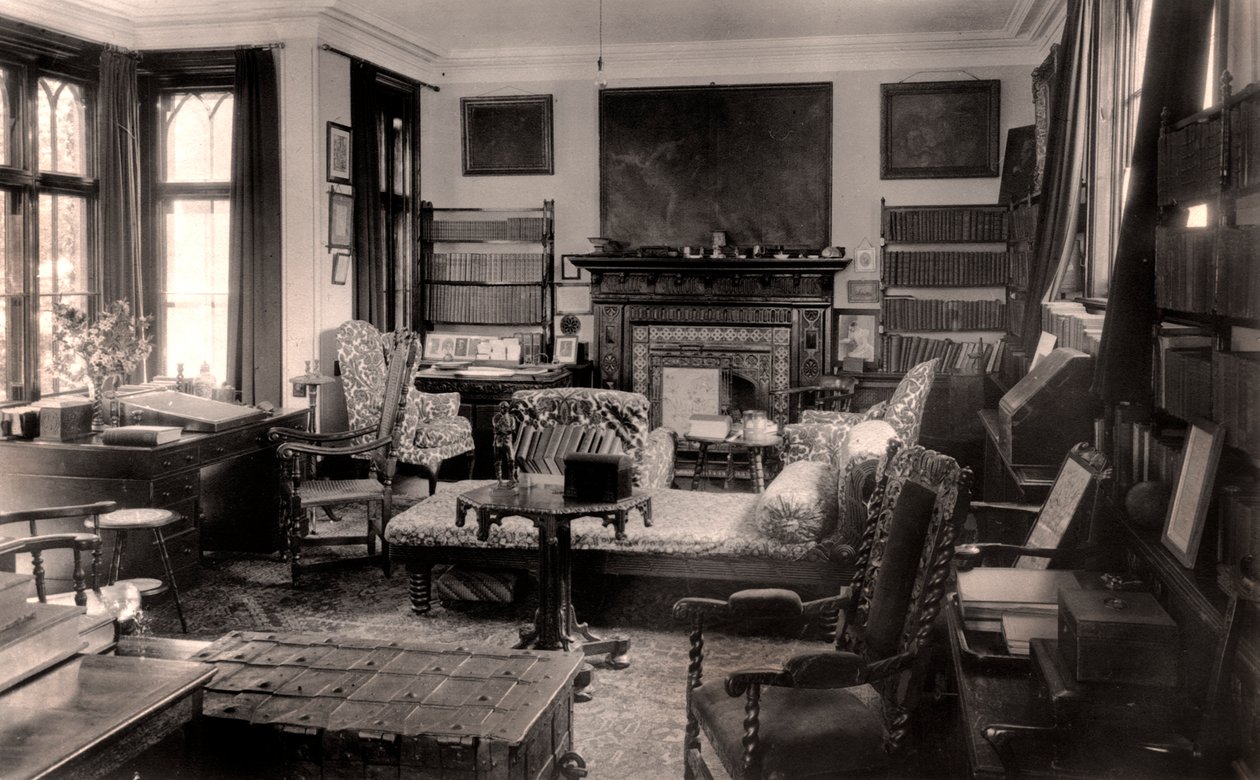De studeerkamer van de dichter, Farringford House, 20e eeuw door Unbekannt