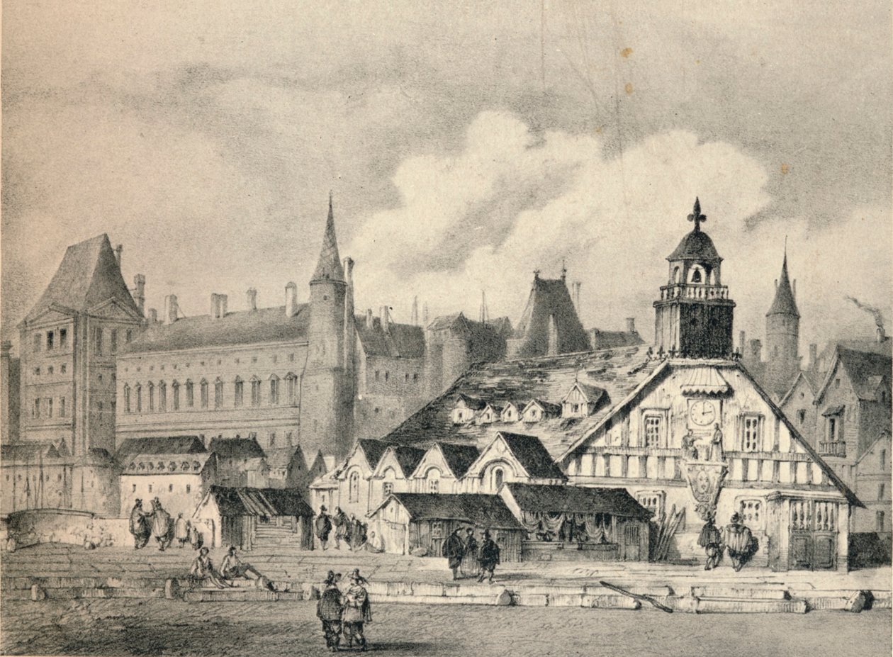 De Pompe de la Samaritaine in 1635, 1915 door Unbekannt