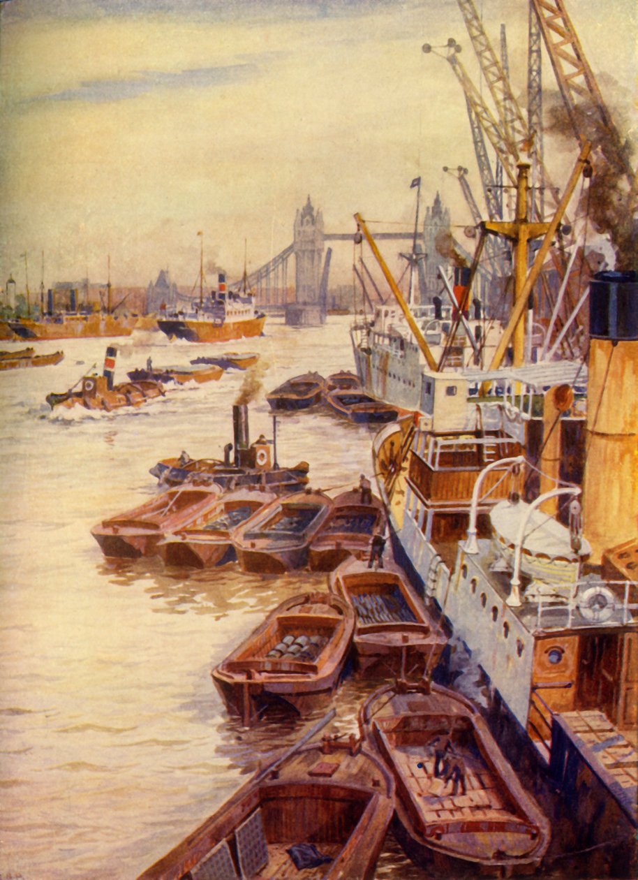 Het Dok van Londen, ca. 1948 door Unbekannt