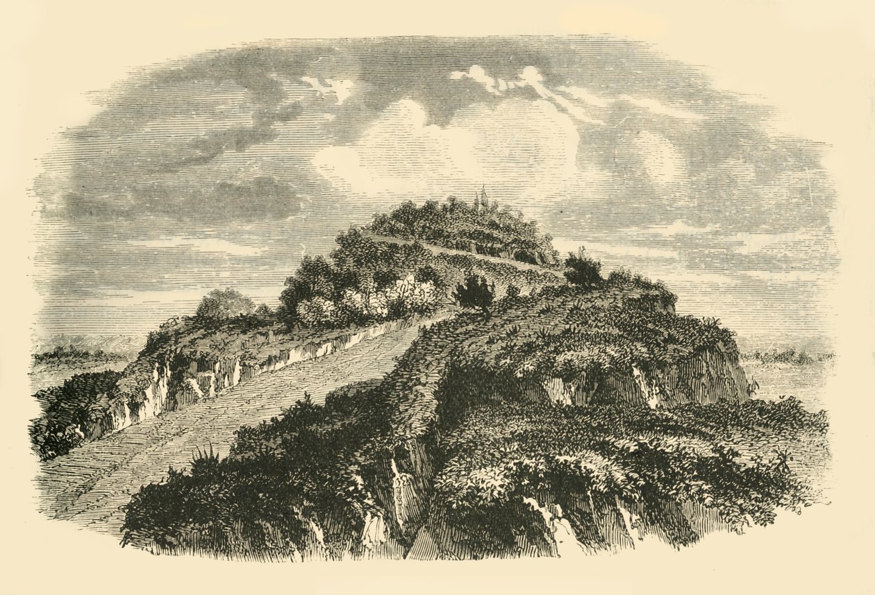 De Piramide van Cholula, 1890 door Unbekannt