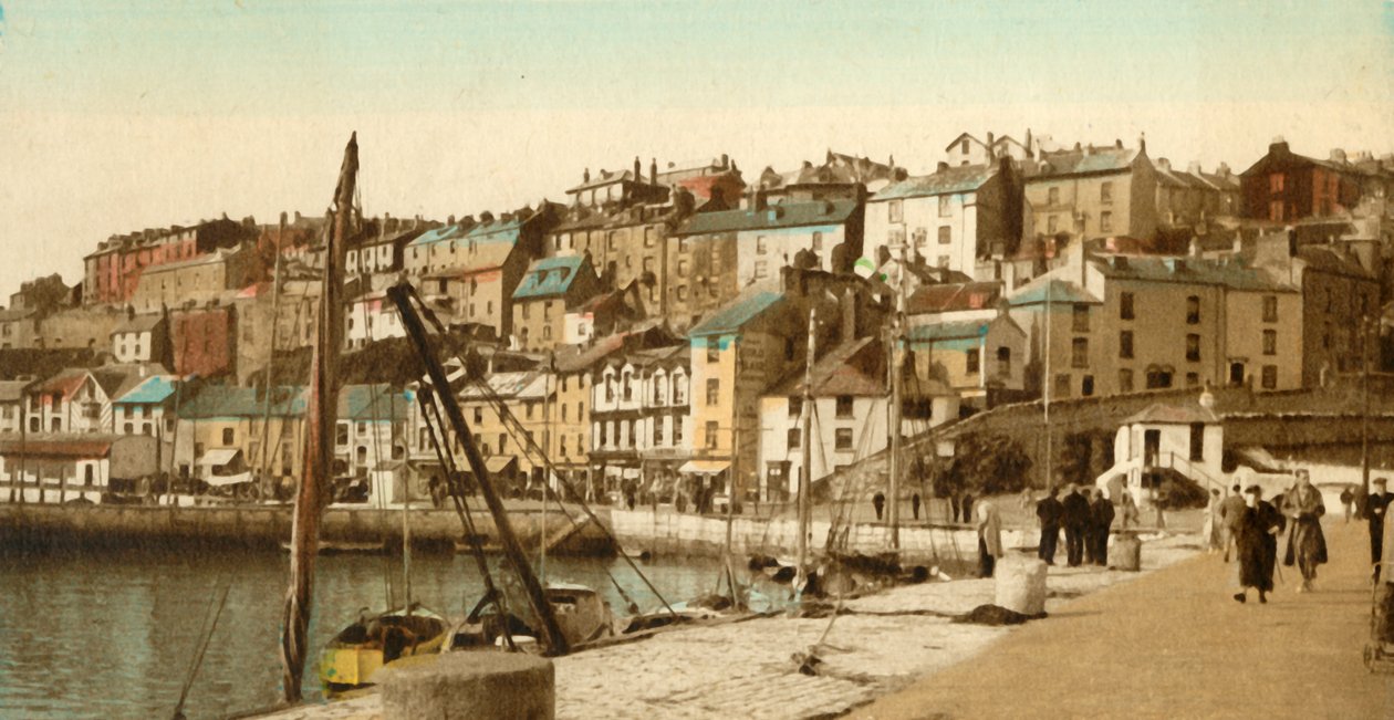 De kade, Brixham, 1940s door Unbekannt