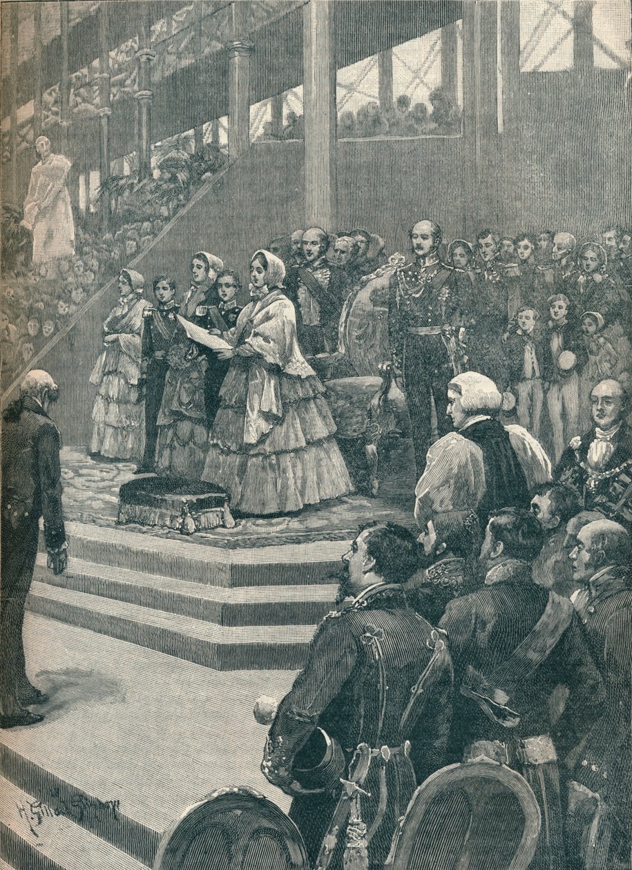 De Koningin opent het Crystal Palace, 1906 door Unbekannt