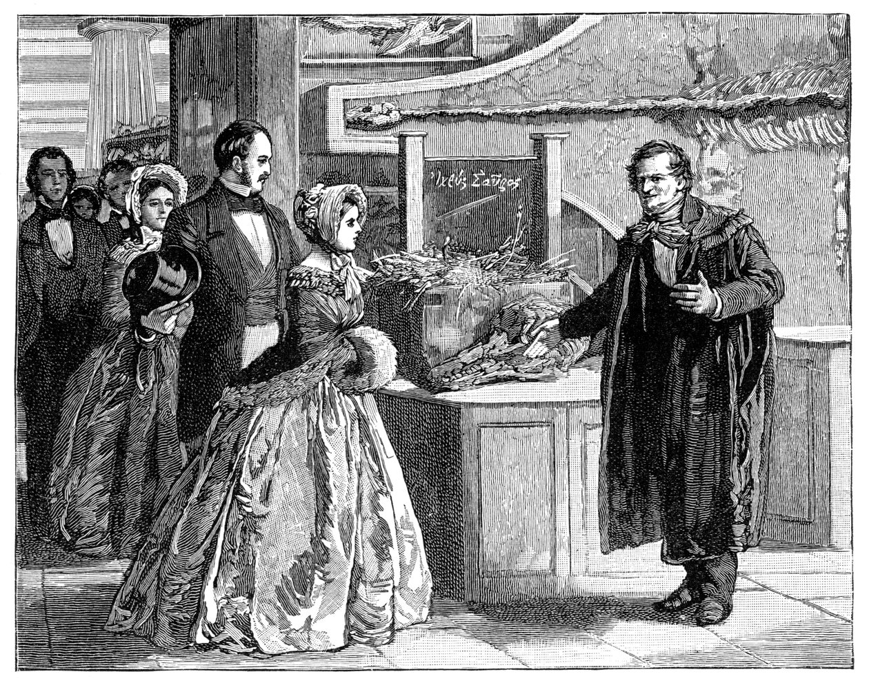 De koningin in het Woodwardian Museum, c. 1850s, 1900 door Unbekannt