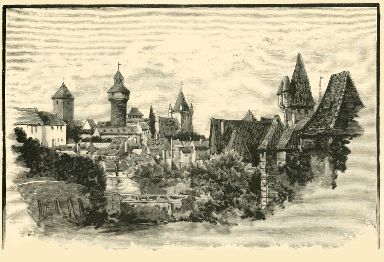 De Wallen, Neurenberg, 1890 door Unbekannt