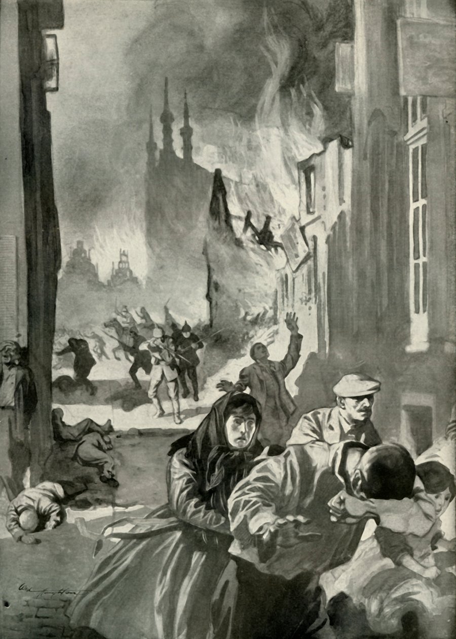 De plundering van Leuven door Unbekannt