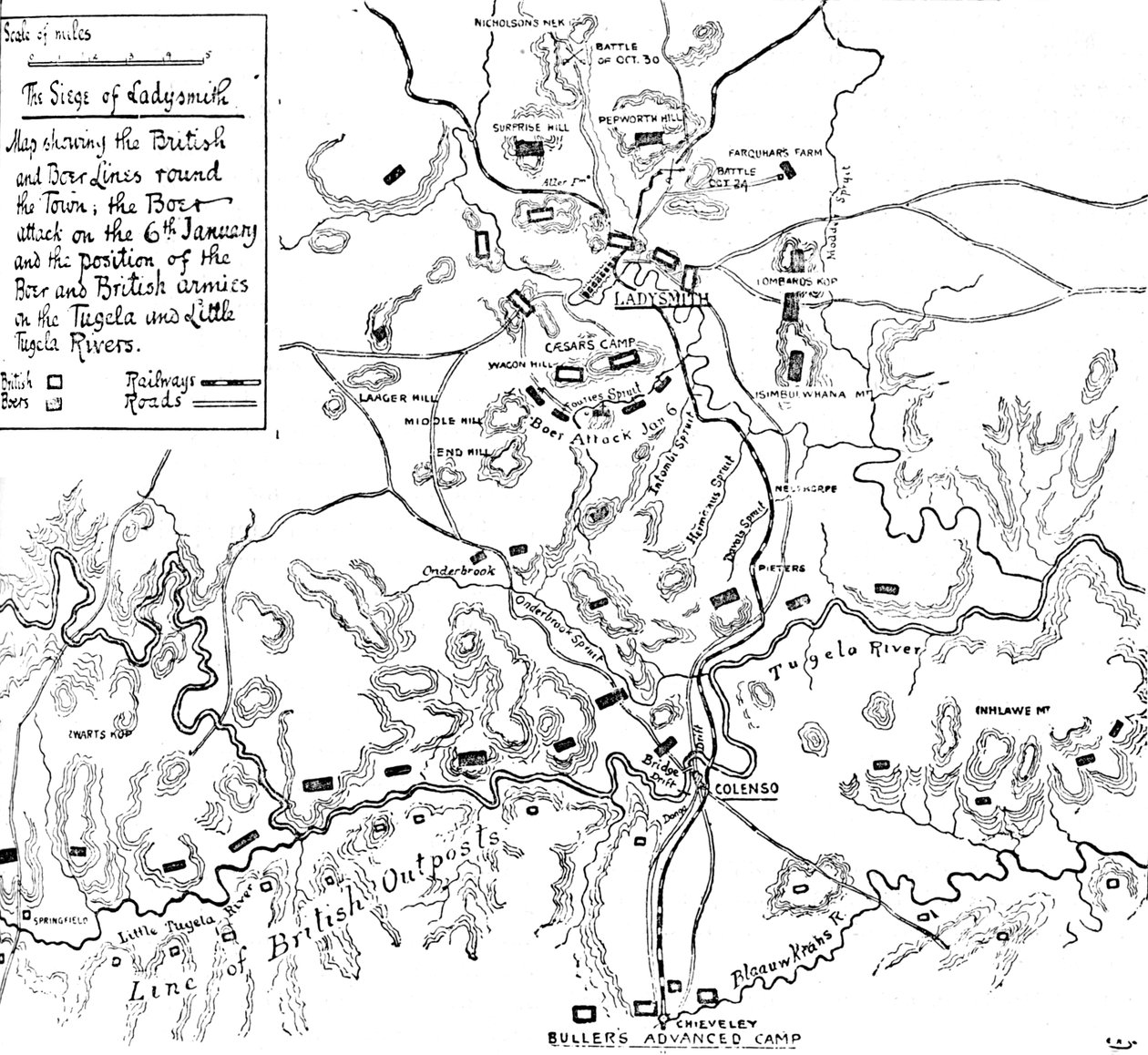 Het beleg van Ladysmith, ca. 1899, 1902 door Unbekannt