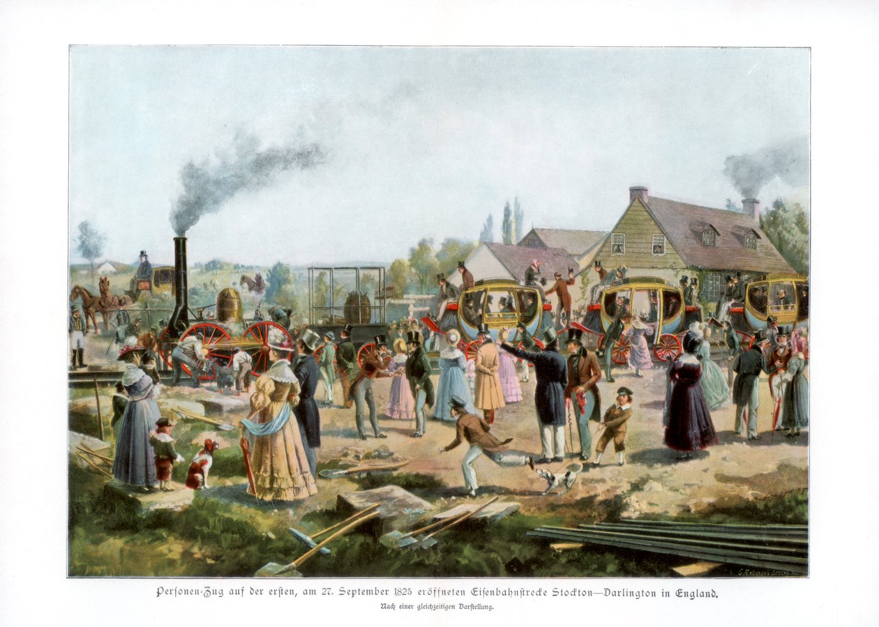 De Stockton & Darlington Railway, 1825-1900 door Unbekannt