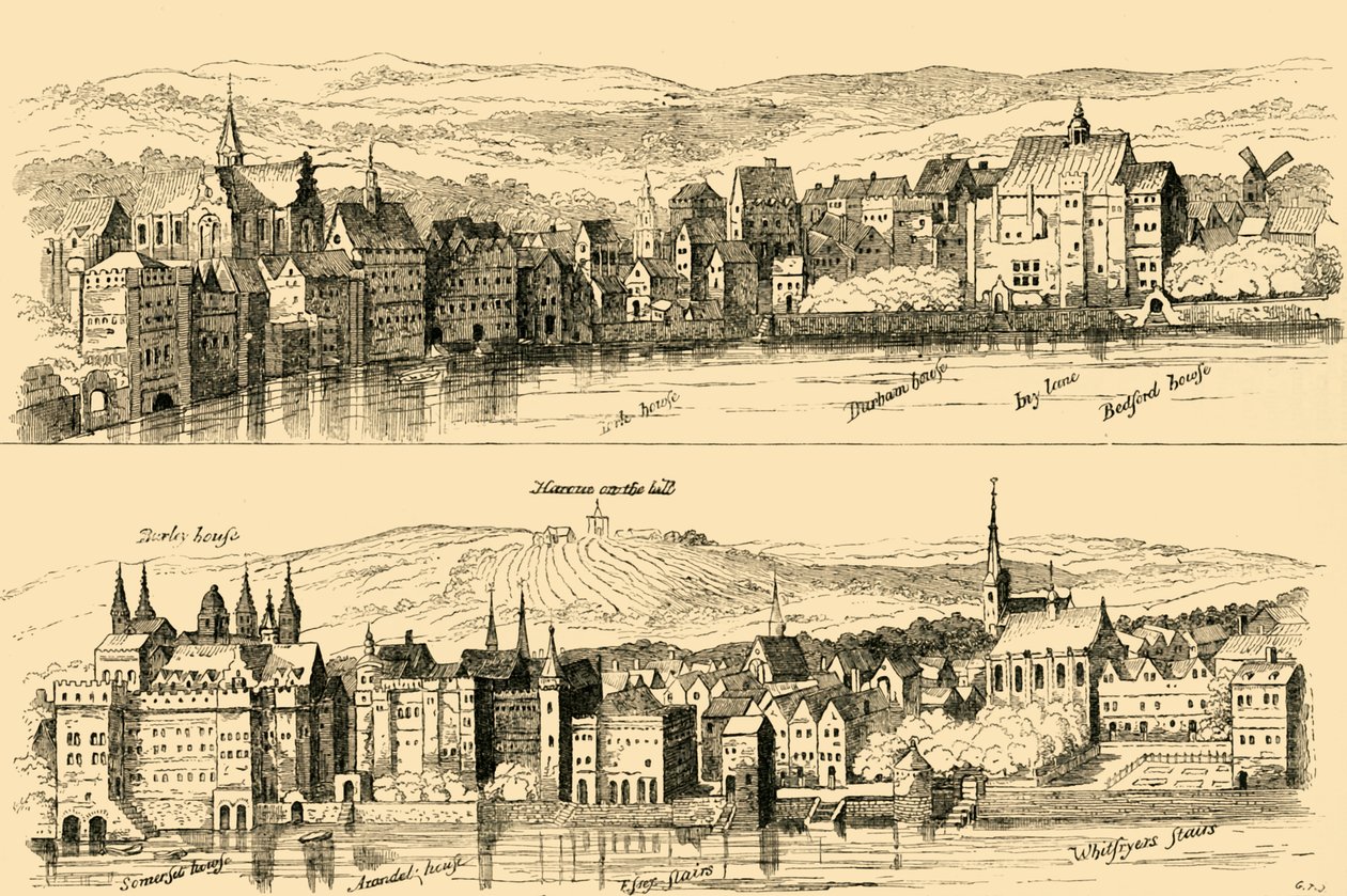 De Strand vanaf de Theems, zestiende eeuw, 1881 door Unbekannt