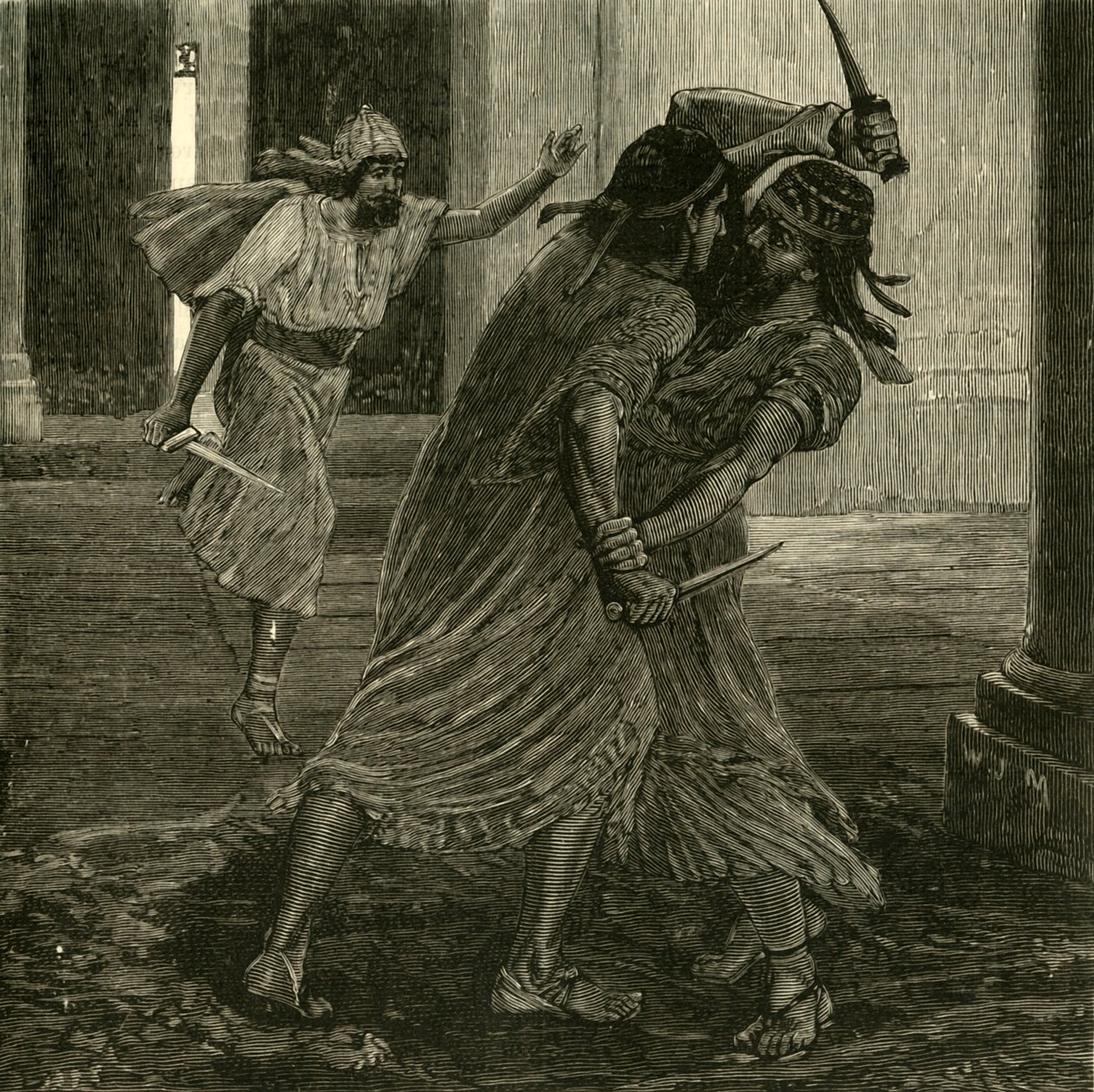 De strijd tussen Gomates en Gobryas, 1890 door Unbekannt