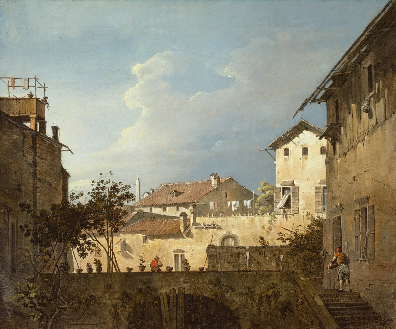 Het terras, ca. 1745 door Unbekannt