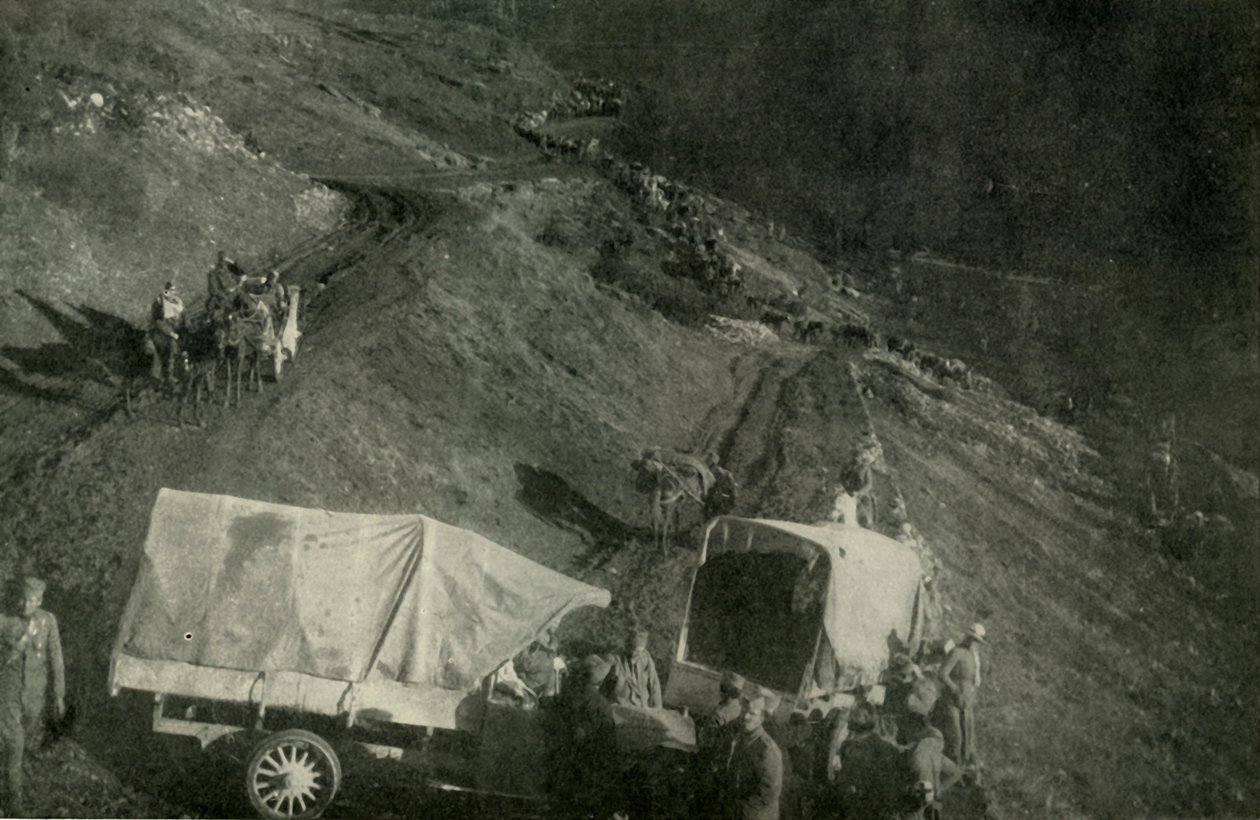 De Verschrikkelijke Terugtocht uit Servië, 1919 door Unbekannt