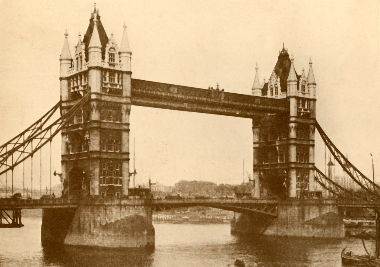 De Tower Bridge, Londen door Unbekannt