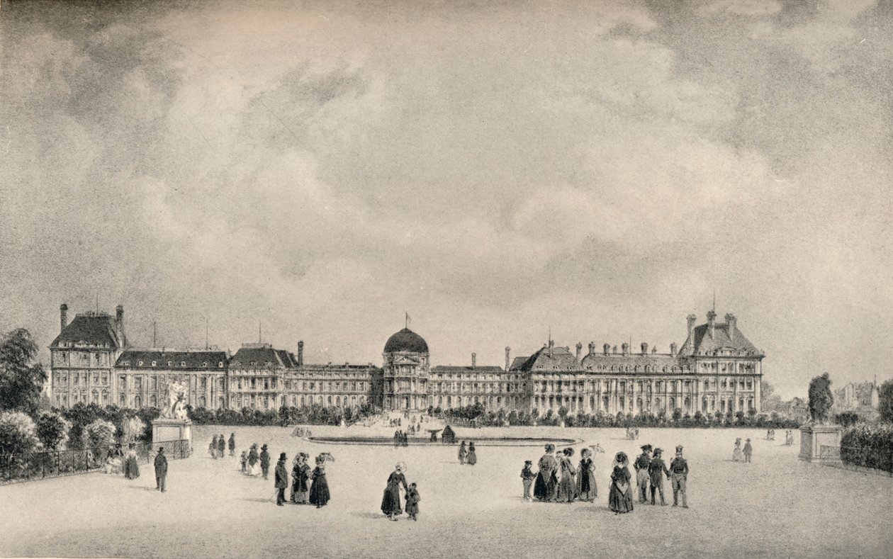 Het Tuilerieënpaleis vanuit de tuinen, 1915 door Unbekannt