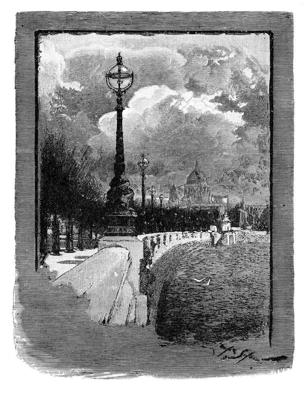 De Victoria Embankment, Londen door Unbekannt