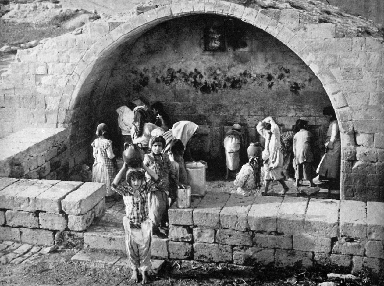 De bron van de Maagden in Nazareth, 1926 door Unbekannt