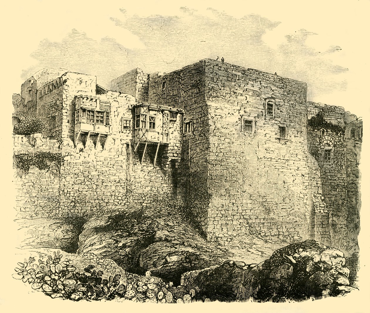 De muren van Jeruzalem, 1890 door Unbekannt
