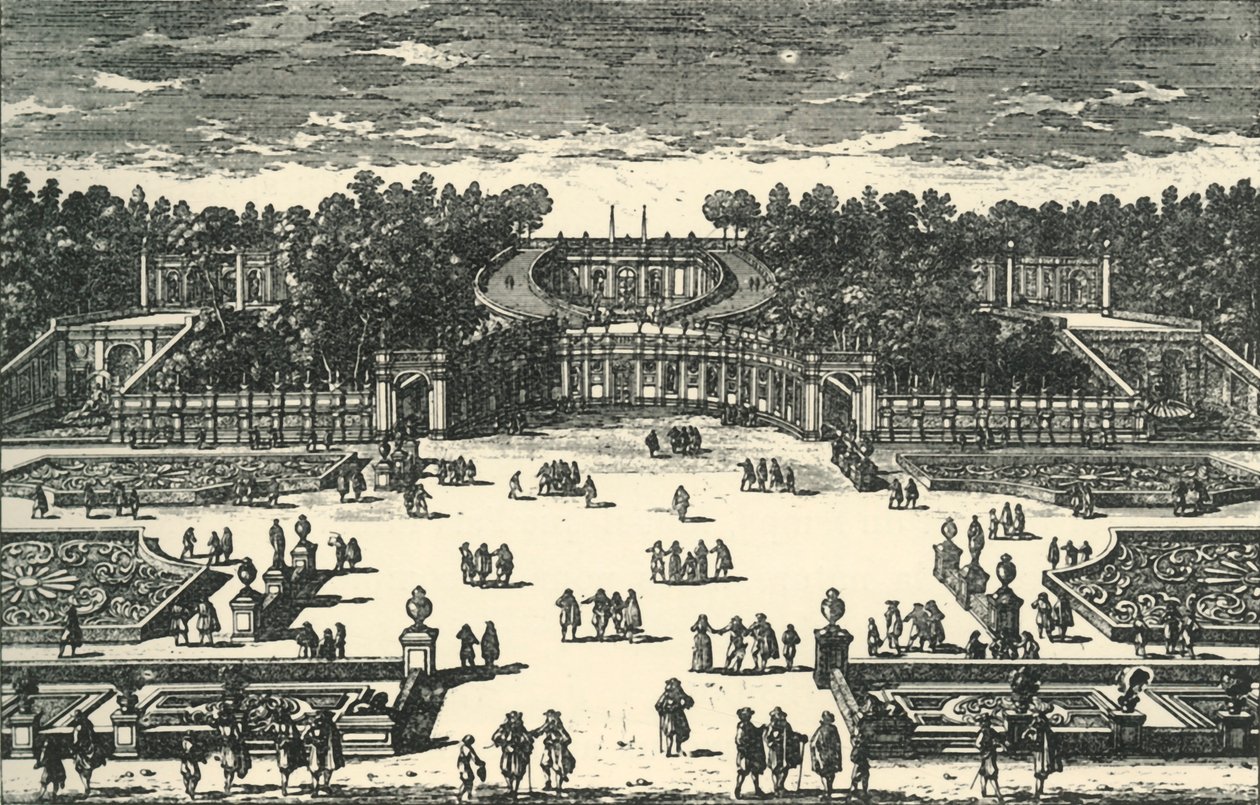 Het amfitheater van de Villa Pamphili door Unbekannt