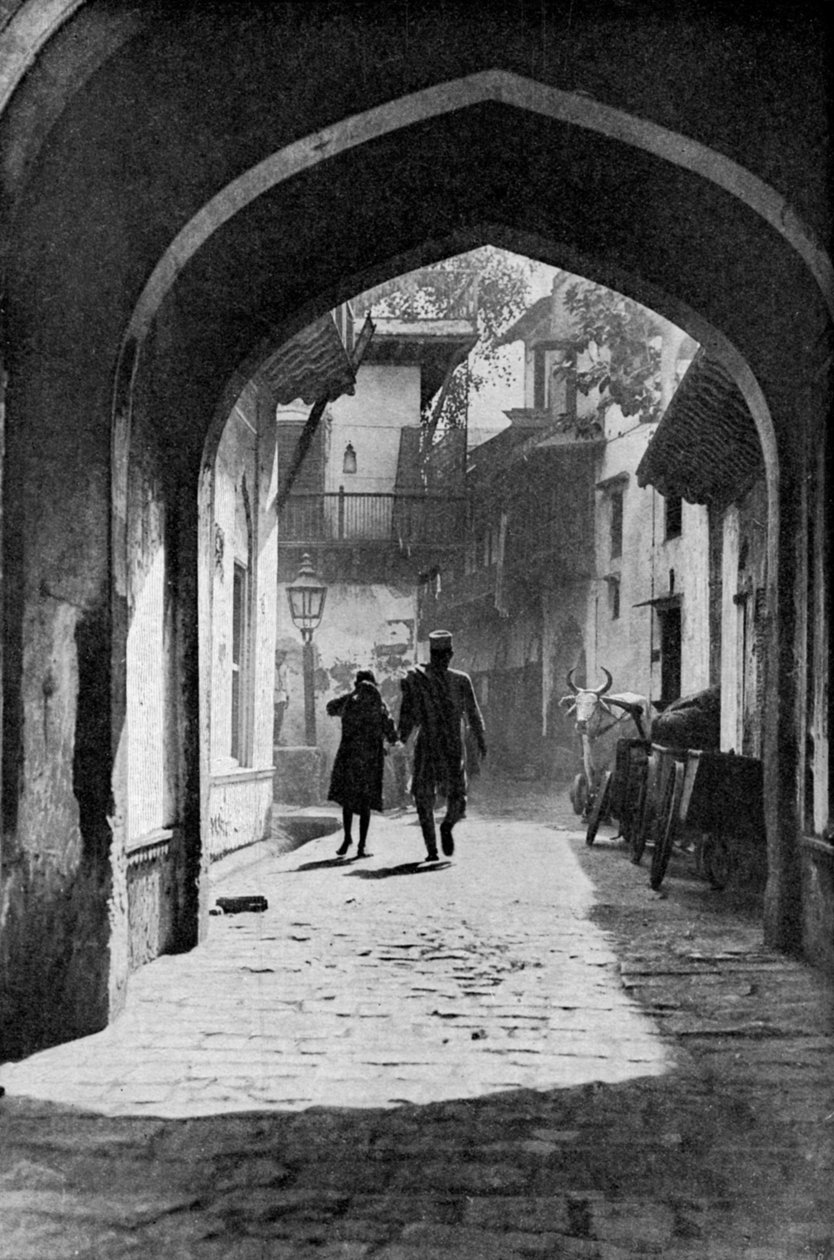 De bazaar van Lucknow, India, ca. 1930s door Unbekannt