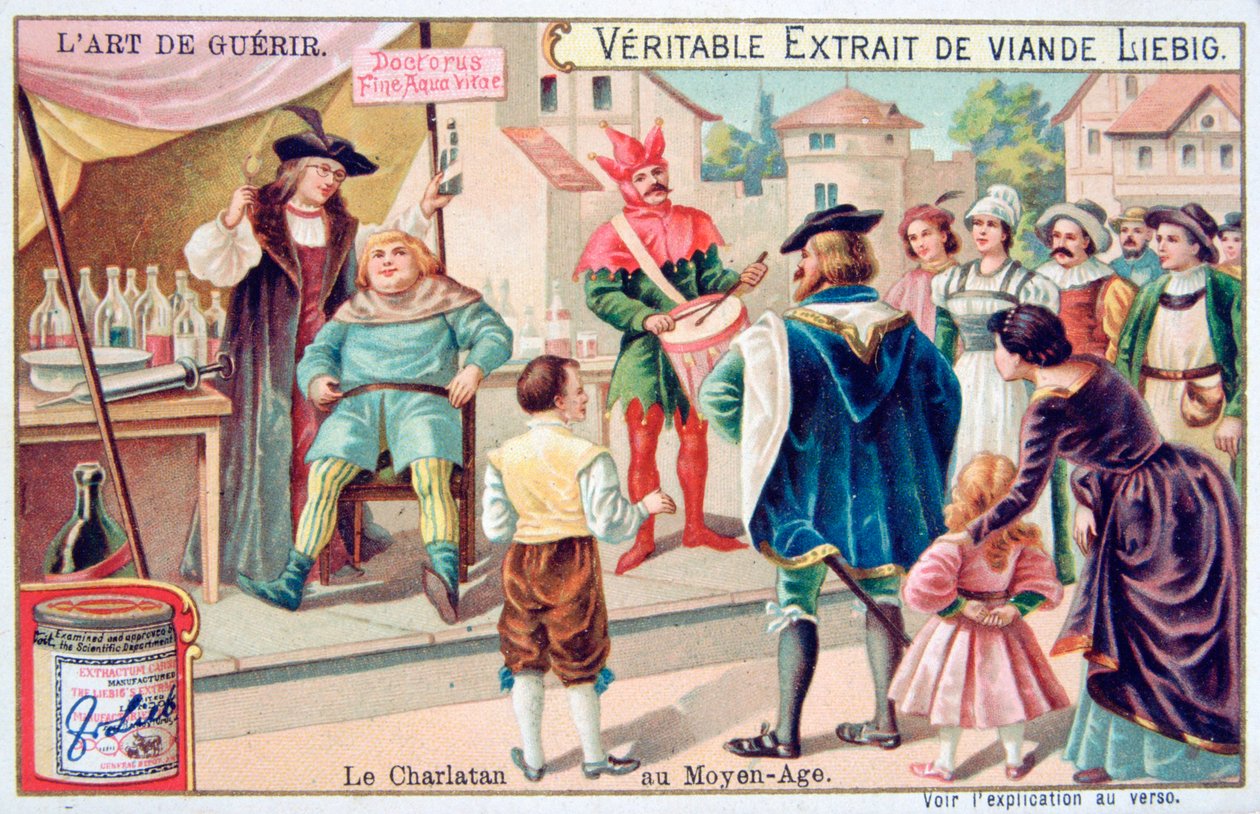 De charlatan van de Middeleeuwen, ca. 1900 door Unbekannt