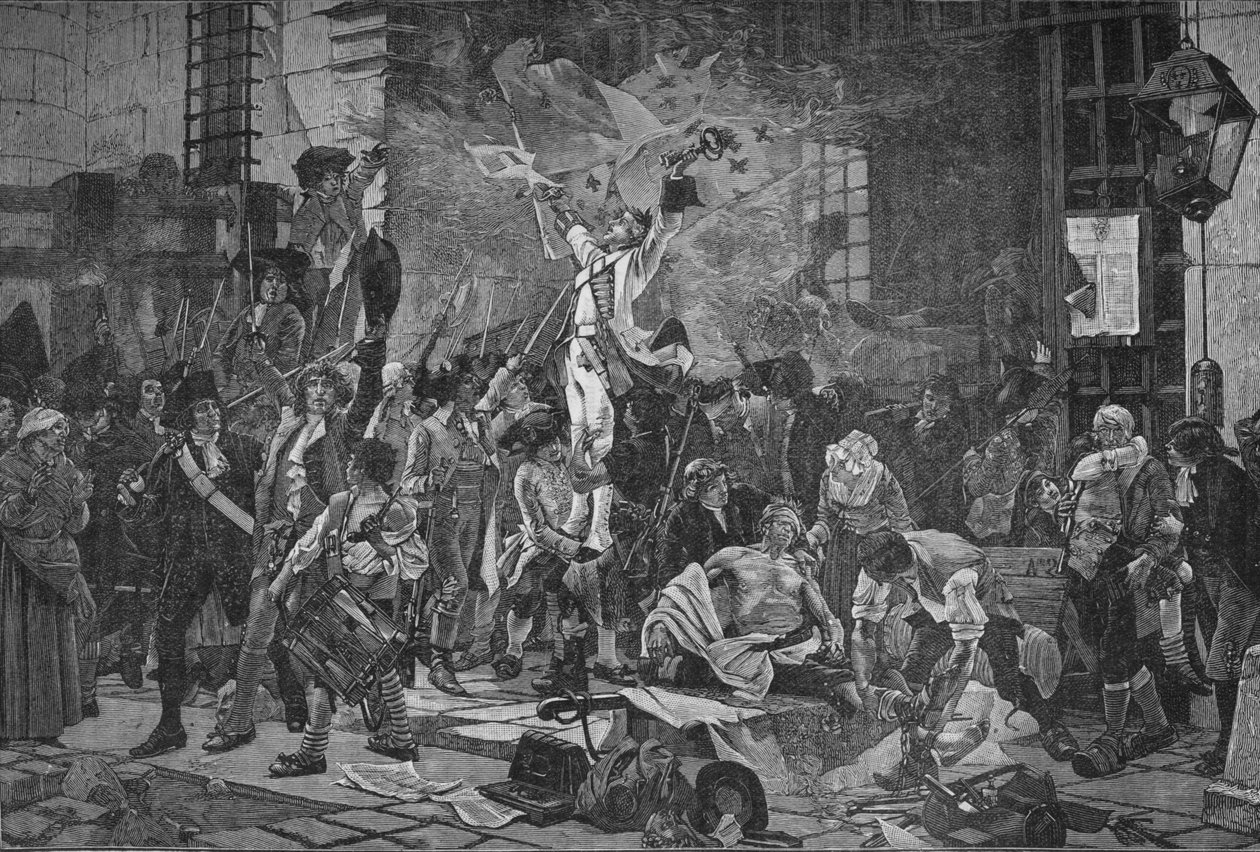 De veroveraars van de Bastille, 1789, 1905 door Unbekannt