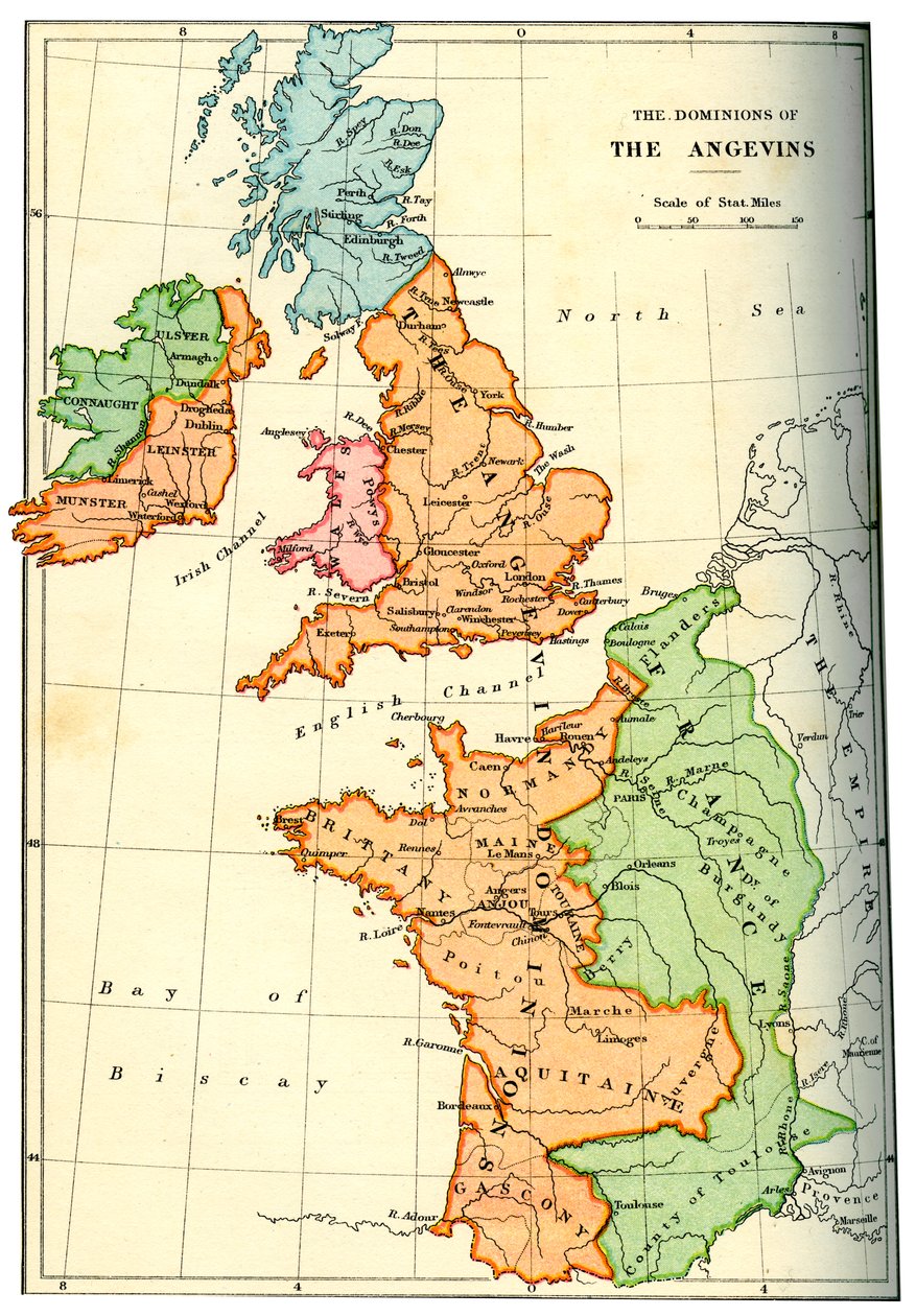De heerschappijen van de Angevins, 1892 door Unbekannt