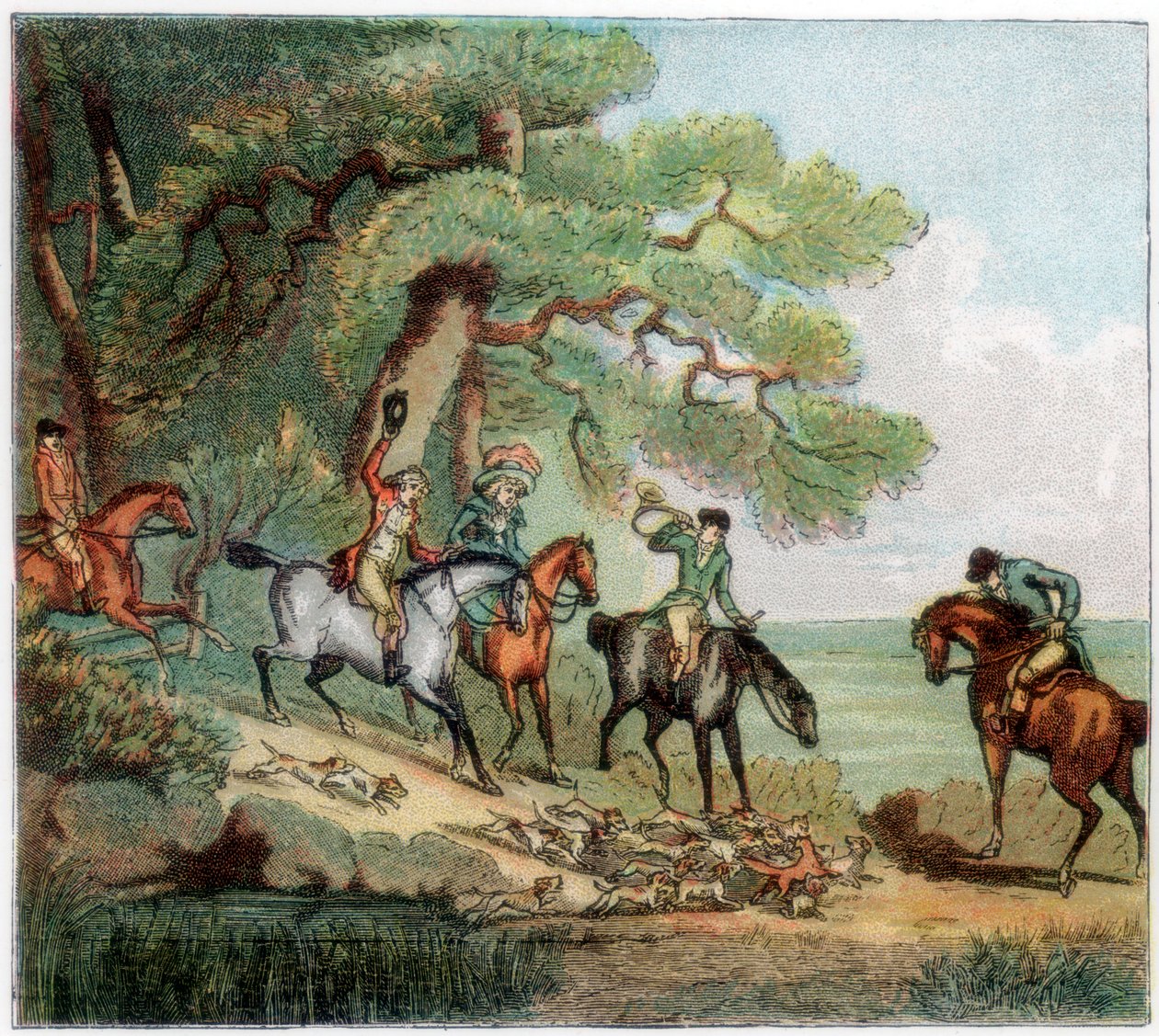 De Jacht, vossenjacht, 1787 door Unbekannt