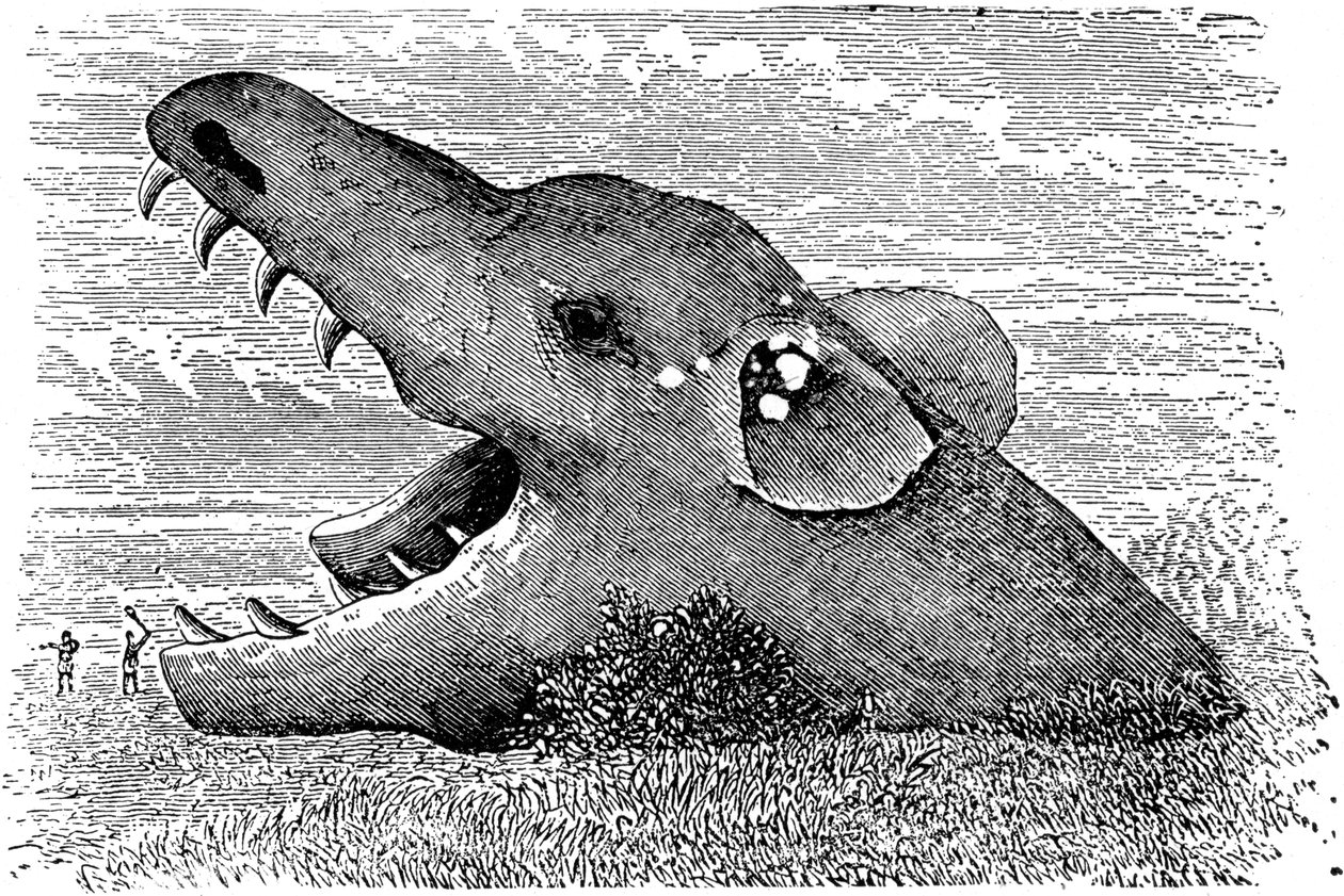 De wolf Fenris van de Scandinavische mythologie, 19e eeuw door Unbekannt