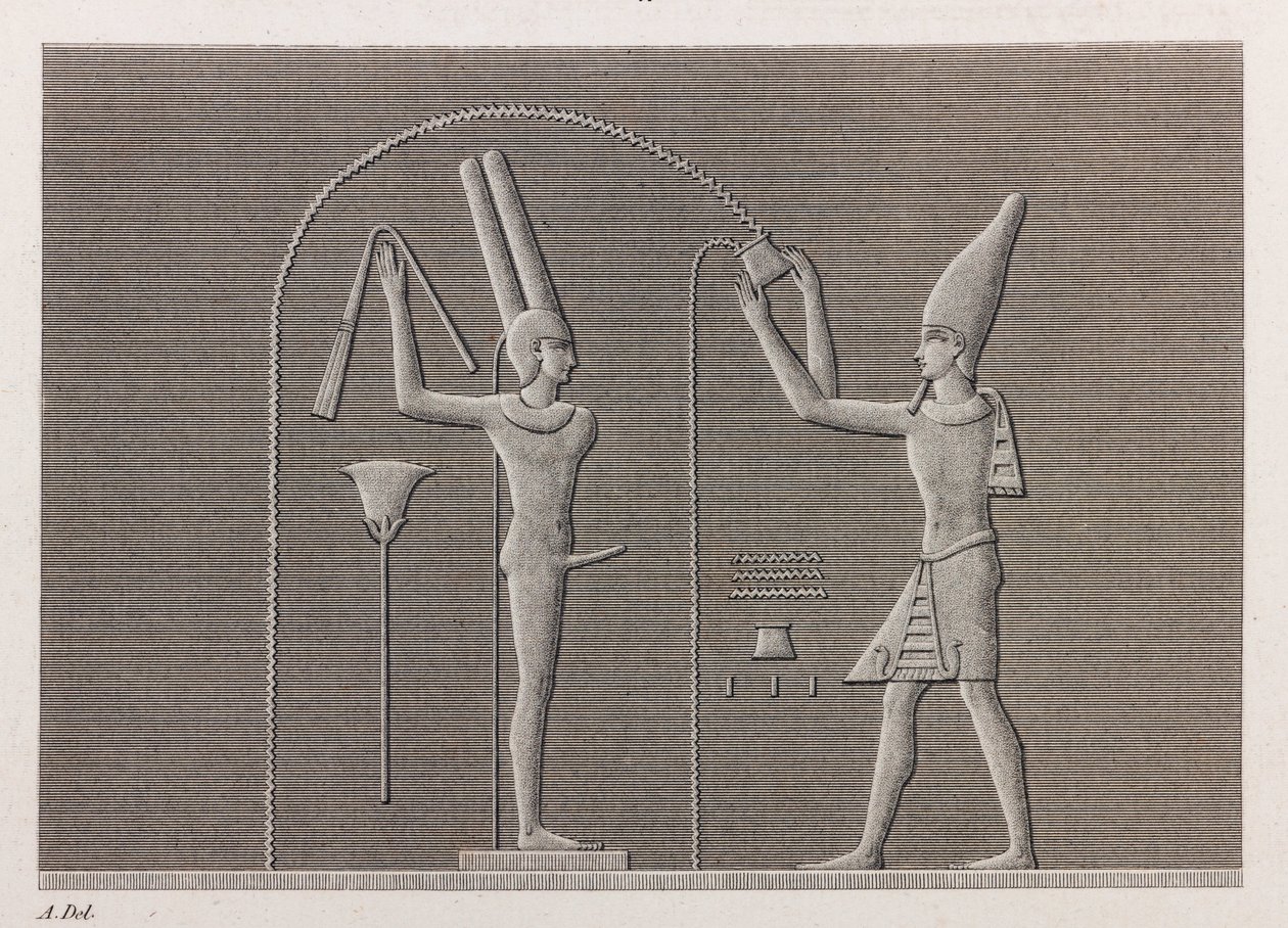 Thebe: Karnak (detail) door Unbekannt