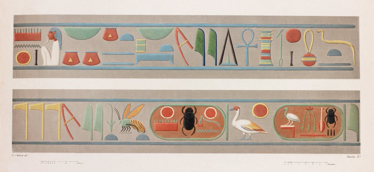 Thebe: Karnak (detail) door Unbekannt
