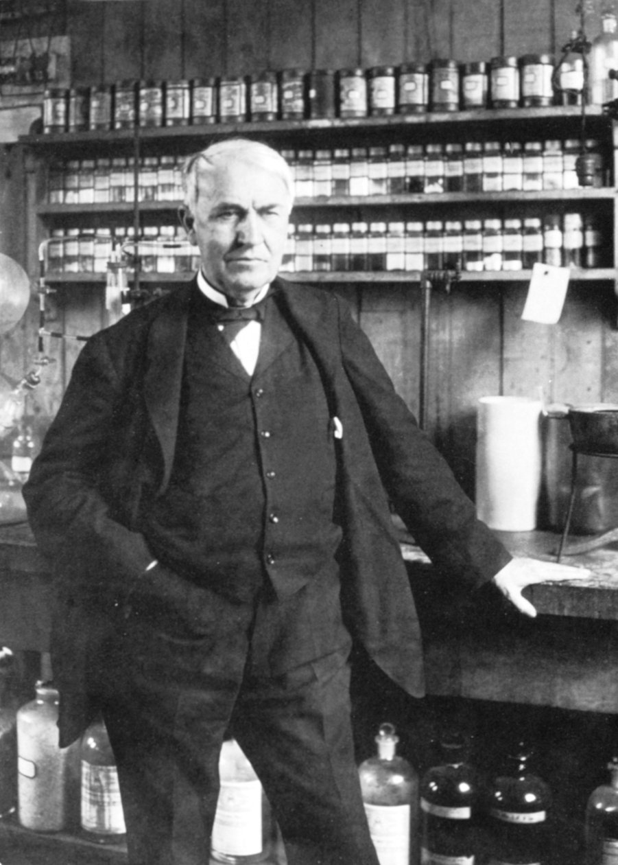 Thomas Alva Edison in Menlo Park, late 1880s door Unbekannt