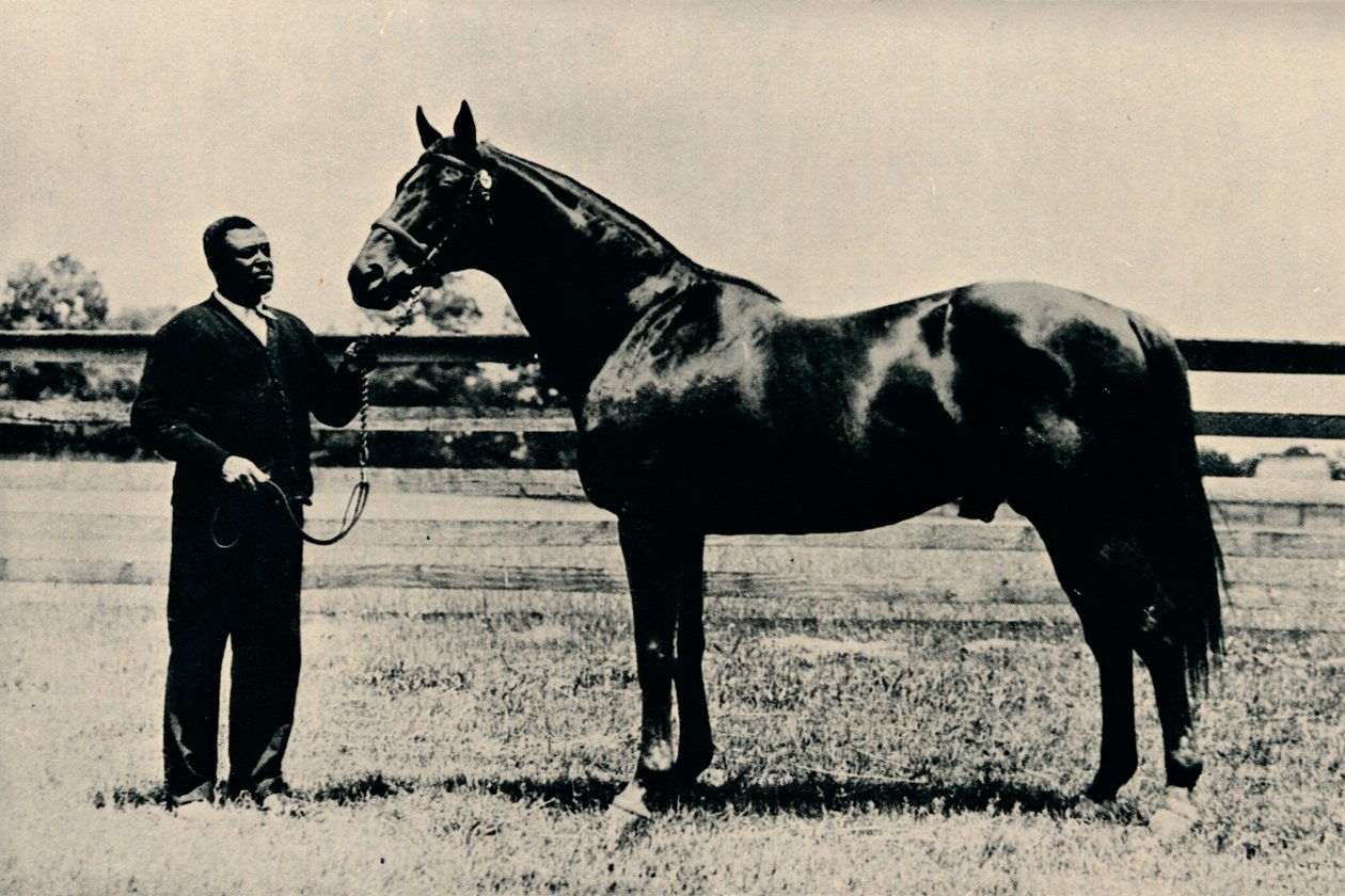 Volbloed renpaard, Man O War, ca. 1920 door Unbekannt
