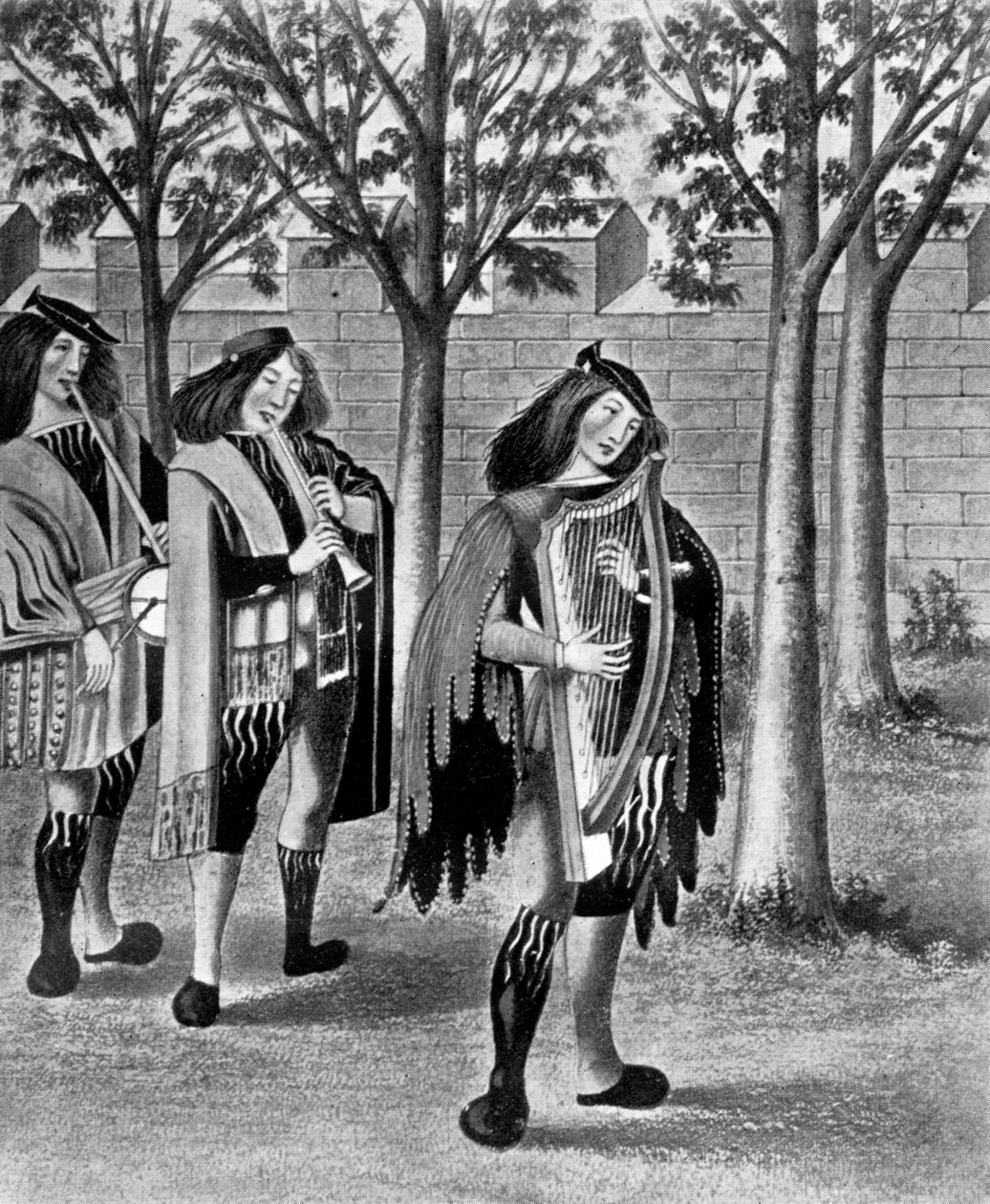 Drie minstrelen, c1480, 1910 door Unbekannt