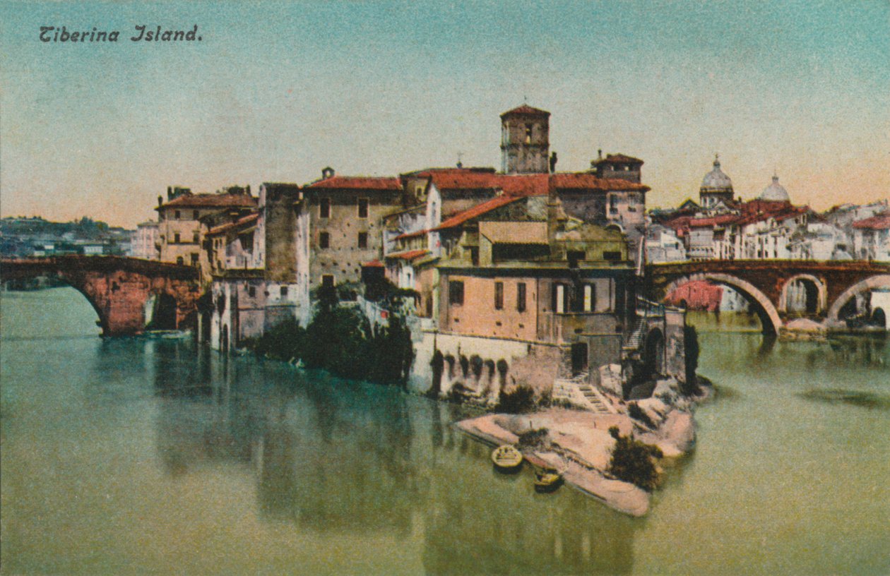 Tiberina-eiland, ca. 1900 door Unbekannt