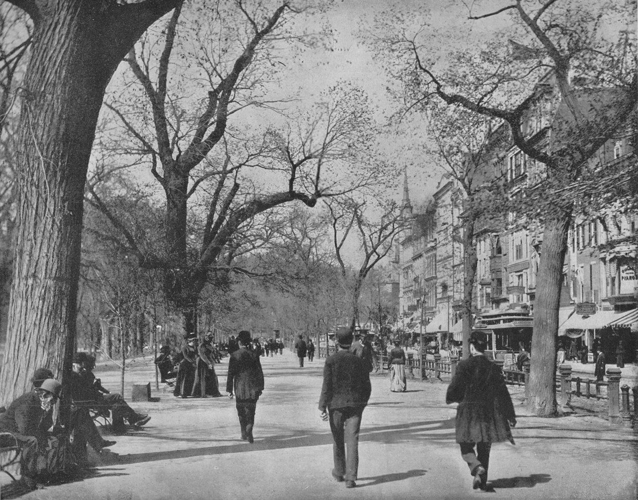 Tremont Street en The Common, Boston, ca. 1897 door Unbekannt