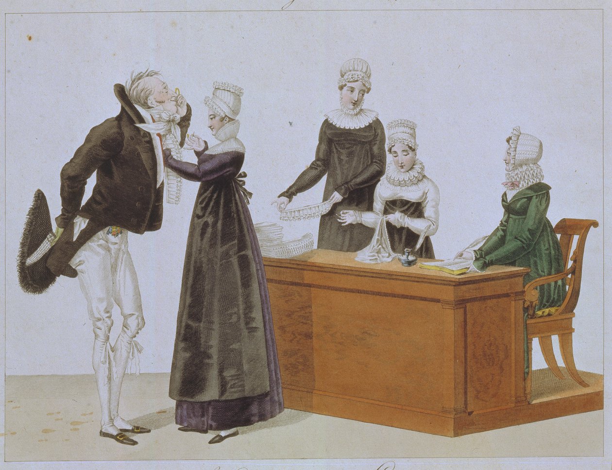 Jabot Passen, ca. 1815 door Unbekannt
