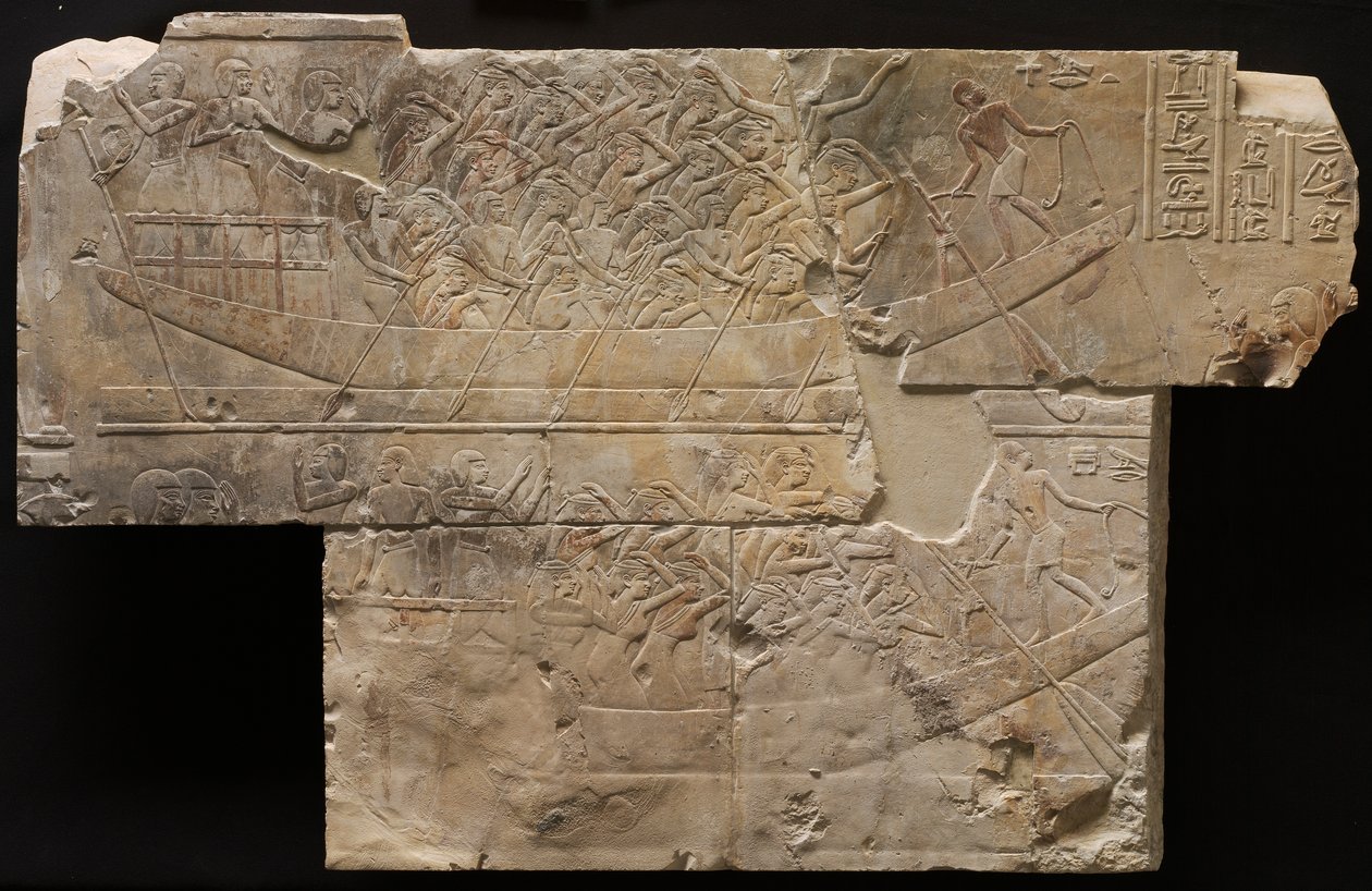 Twee boten met vrouwelijke rouwenden, ca. 667-647 v.Chr. door Unbekannt