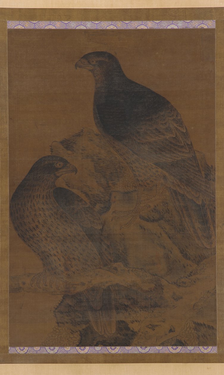 Twee adelaars, Ming-dynastie, 1368-1644 door Unbekannt