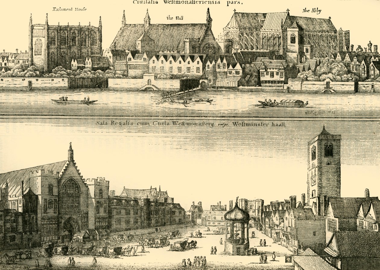 Twee uitzichten op Westminster door Unbekannt