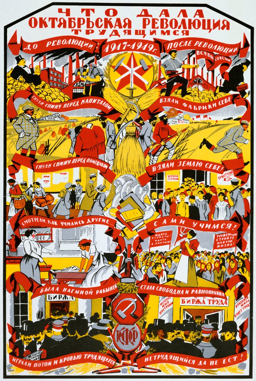 USSR Poster, 1919 door Unbekannt