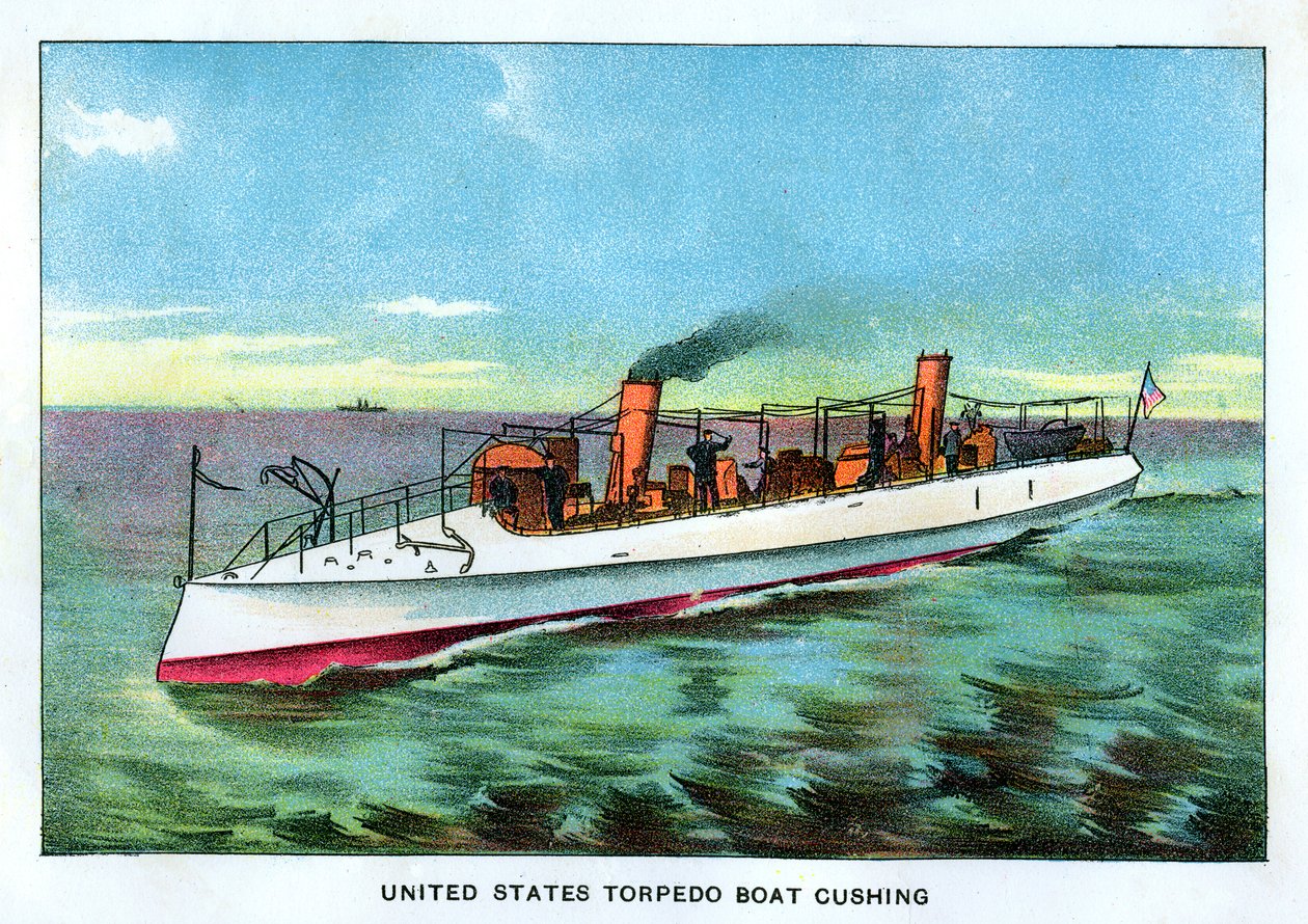 Torpedoboot Cushing van de Verenigde Staten, 1890s door Unbekannt